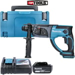 Makita DHR202Z 18V SDS+ Hammer Drill With 1 x 5Ah Battery, Charger, Case & Inlay