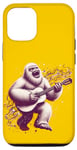 Coque pour iPhone 14 Pro Yeti Jouant de la Guitare Drôle Rock Music Guitare Yeti