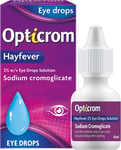 Opticrom Hayfever Allergy Eye Drops Sodium Cromoglicate - 10 Ml - Fast Relief wi