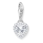 Thomas Sabo 2202-051-14 Silver White Heart Charm Pendant Jewellery