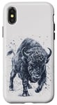 Coque pour iPhone X/XS Rage of the Beast : Vintage Bison Buffalo