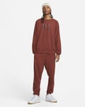 Nike Sportswear Air French Terry Crew Tracksuit Sz M Oxen Brown/Black DQ4205-217