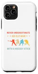 iPhone 11 Pro NEVER UNDERESTIMATE AN OLD MAN WITH A HOCKEY STICK Meme Case