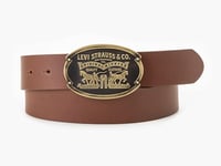 Levi's Billy Plaque Belt, Medium Brown, 115 cm