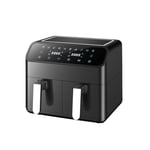 KAFF AF4L-91A Dual Zone Airfryer Premium Black Finish Smart Cook System with Two independent tanks, Air Fry, Max Crisp, Roast, Bake