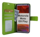 Crazy Horse Wallet Motorola Moto G9 Play (Grön)