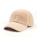 Keps i manchester &amp; teddy material varm rejäl unisex beige svart