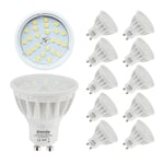 Aiwode 5W Dimmable GU10 LED Bulb,Natural White 4000K,Equivalent 50W Halogen Lampe,Non-Dimmable,600LM RA85,120°Beam Angle,Pack of 10.