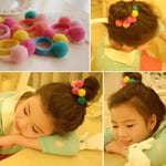 1 Pc Baby Girl Elastic Hair Rope With Balls Kids Headwear Color