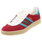 adidas Gazelle Indoor Mens Burgundy Green Casual Trainers - 11.5 UK