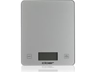 Cloer 6878, Elektronisk Köksvåg, 10 Kg, 5 G, Silver, Glas, Bänkdiskmaskin