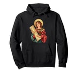 Saint Philomena Holding A Scroll Pullover Hoodie