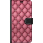 Asus Zenfone 10 Svart Plånboksfodral Exklusivt Rosa Mönster