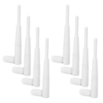 Dilwe External Wifi Antenna Dual Frequency 4DBi Omnidirectional Aerial with RP‑SMA Interface for Wireless Routers and Wireless Network Cards with SMA Interfaces(8pcs)
