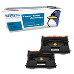 Refresh Cartridges 37A Twin Pack Black Toner Compatible With HP Printers