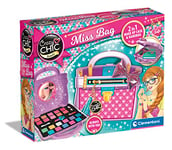 Clementoni- Crazy Chic-Sac de Miss-Make Up, Coffret Fille 6 Ans, Enfant, Trousse Maquillage Jouet Lavable, Loisirs Créatifs, 18665, Rose