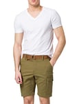 Meraki Men's POETME005B Solid Shorts, Green (Khaki), 38 (Manufacturer Size:XL)
