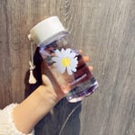 YHSM scrub simple small daisy plastic cup fresh portable creative personality trend Sen ins student cup