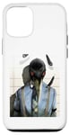 Coque pour iPhone 14 Mug amusant avec corbeau - Motif animal - Prison posant