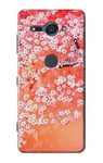 Japanese Kimono Style Flower Pattern Case Cover For Sony Xperia XZ2 Compact