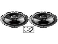 Pioneer car speakers 6.5" 17cm for NV400 Front Doors + Adaptor rings 300W