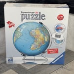 Ravensburger 3D Puzzle The Earth Globe 540 Piece Jigsaw With Stand NEW