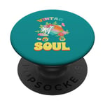 Patinage à roulettes rétro Vintage Soul Rainbow Vintage 70's Vibes PopSockets PopGrip Interchangeable