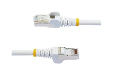 StarTech.com 7.5m CAT6a Ethernet Cable - White - Low Smoke Zero Halogen (LSZH) - 10GbE 500MHz 100W PoE++ Snagless RJ-45 w/Strain Reliefs S/FTP Network Patch Cord - patchkabel - 7.5 m - hvid