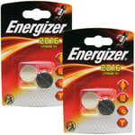 4 x Energizer CR2016 3V Lithium Coin Cell Batteries