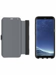 Tech21 Evo Wallet Tough Card Folio Flip Case for Samsung Galaxy S8+ Plus - Black