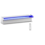 Uniprodo Vattenfall till pool - 45 cm LED-belysning Blå / vit Öppet vattenutlopp
