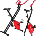 tectake Motionscykel FitX-Bike, hopfällbar med träningsdator - 113 x 41 x 81 cm