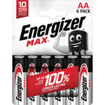 Pile Alcaline Max Aa/lr6, Pack De 6 Energizer - Le Pack De 6