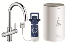 Grohe Red Nordic kjøkkenarmatur med 3 liters tank, krom