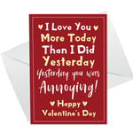 Joke Valentines Day Card For Him Her Funny Valentines Card For Boyfriend Husband