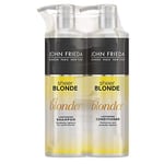 John Frieda Lightening Shampoo and Conditioner Set for Blonde Hair, 2 x 500 ml