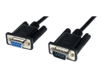 StarTech.com 2m Black DB9 RS232 Serial Null Modem Cable F/M - DB9 Male to Female - 9 pin Null Modem Cable - 1x DB9 (M), 1x DB9 (F), Black - Nollmodemkabel - DB-9 (hona) till DB-9 (hane) - 2 m - svart - för P/N: 1P3FPC-USB-SERIAL, ICUSB2321F, ICUSB2324I, ICUSB232V2, PEX2S953, PEX2S953LP