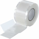 1x 3m självsammanfogande silikontejp (självsammanfogande, självvulkaniserande), isoleringstejp och tätningstejp (vatten, luft), 25 mm bred, vit