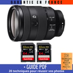 Sony FE 24-105mm f/4 G OSS + 2 SanDisk 64GB Extreme PRO UHS-II SDXC 300 MB/s + Guide PDF ""20 TECHNIQUES POUR RÉUSSIR VOS PHOTOS