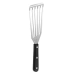 Cabilock Stainless Steel BBQ Spatula Kitchen Steak Fried Fish Slice Slotted Turner with Grip Handle (Small Size)