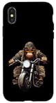 Coque pour iPhone X/XS singe moto / motard singe