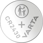 Lithium knappcellsbatteri CR2430 | 3 V DC | 290 mAh | 2-Blister | Silver