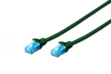 CAT 5e U-UTP patch cord, PVC AWG 26/7, length 0.5 m, green