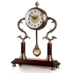 Yxxc DimmerLED Affichage - Horloge de Support Horloge de Table Horloge européenne en métal Montre Horloge de Salon Maison extérieure (Taille: D) Support ta