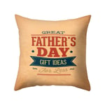jieGorge Happy Father's Day Sofa Bed Home Decoration Festival Pillow Case Cushion Cover, Pillow Case for Easter Day (E)