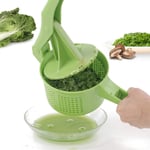 Creative Pressing Vegetable Stuffing Squeezer Fruit Squeezing Tool Hand Press Vegetable Dryer for Kitchen Dining Green