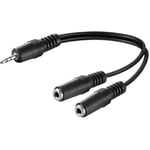 Adnauto - Cable Jack 3.5mm 3pin femelle x2 vers Jack 3.5mm 3pin Male
