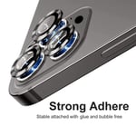Hat Prince iPhone 12 Pro Linsskydd i glas & aluminium, svart