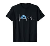 Wolf Howling At The Moon Heartbeat Animals Wolves Lovers T-Shirt