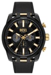 Diesel DZ4610 Split Men's Black PVD plated Case Leather Watch